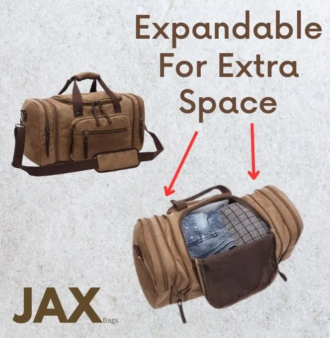 Expandable Canvas Duffel Bag