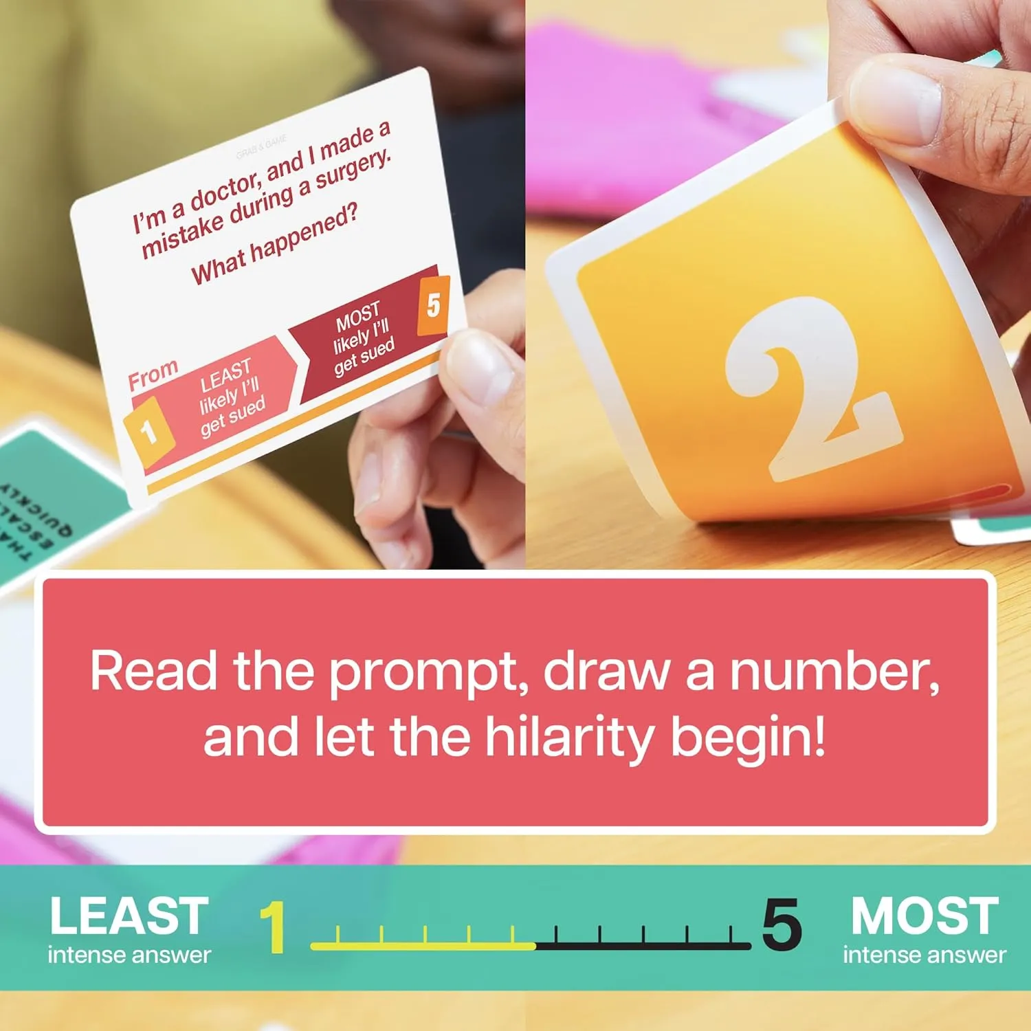 Exploding Kittens That Escalated Quickly: Grab and Game Compact Travel-Sized Card Game for 3-5 Players - Ages 10  - 15 Minutes to Play - Party Game -Family Game Night, Adult and Teen Card Game