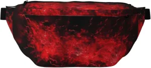 Explosion Burst Red Black printed Crossbody Waist Pack Casual Chest Bag