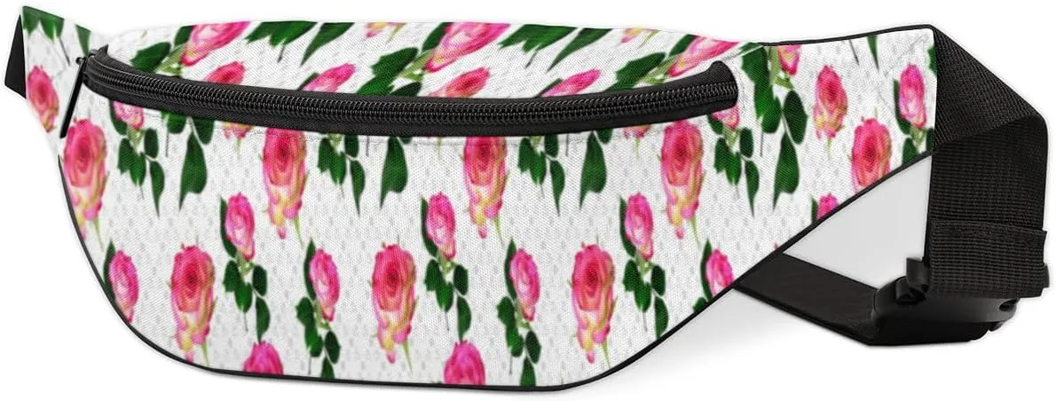 Fanny Pack for Women Men Waist Pack Spring Flower Blossoms Crossbody Bag with Adjustable Straps for Hiking Running Walking Travel Cycling