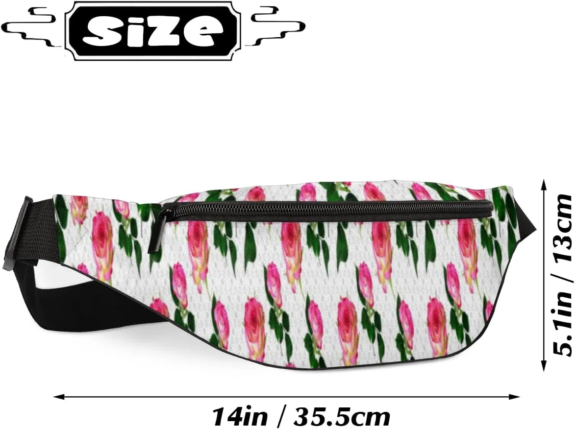Fanny Pack for Women Men Waist Pack Spring Flower Blossoms Crossbody Bag with Adjustable Straps for Hiking Running Walking Travel Cycling