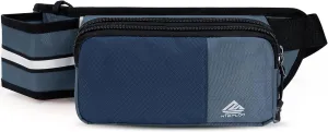 Fanny Pack for Women Men with Water Bottle Holder,Waist Bag for Hiking,Travel,Running,Dog Walking,Workout,Cycling (Dark Blue)