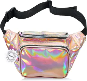 Fanny Pack for Women Party Waist Festival Money Belt Leather Pouch Concert Holographic Wallet Bum Bag Tote