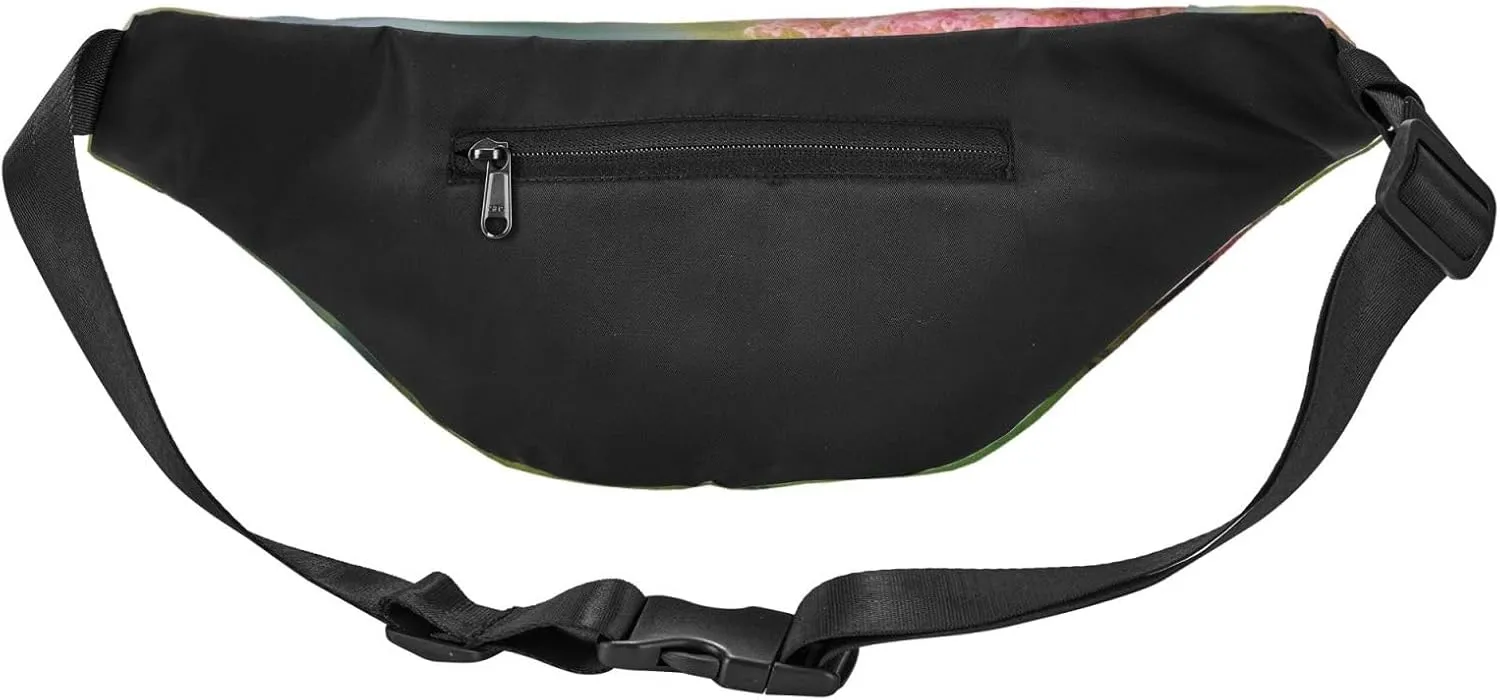 Fanny Packs For Women Men Waist Bag Waterproof Sport Belt Bag Spring Scenery Fashion Waist Pack Adjustable Crossbody Bags Zipper Bum Bag For Running Hiking Travel
