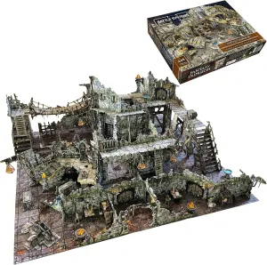 Fantasy Dungeon Terrain Core Set - Battle Systems Terrain Immersive Scenery for D&D DND Maladum Pathfinder RPGs Full Color Heavy Duty Cardstock Printed Both Sides