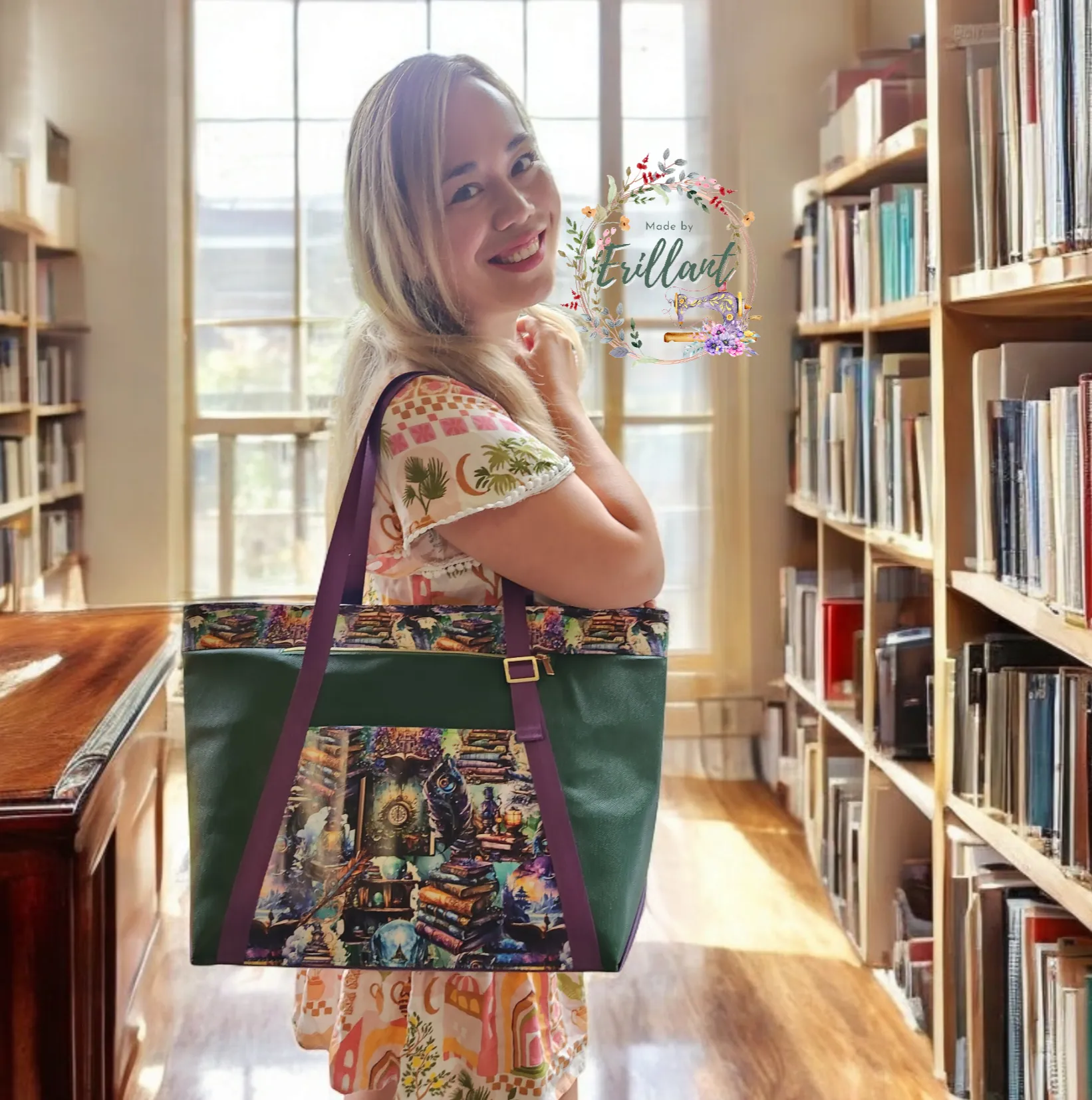 Fantasy Story Large overnight adjustable Tote bag