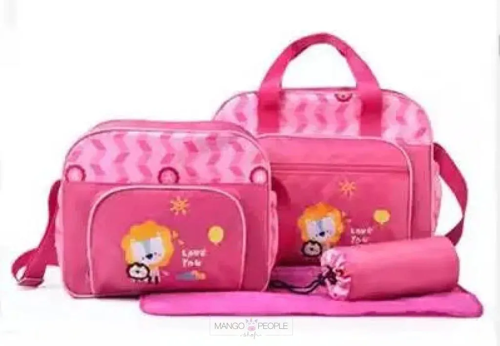 Fashion Cartoon Embroidery Four Piece Multi-functional Bag Set