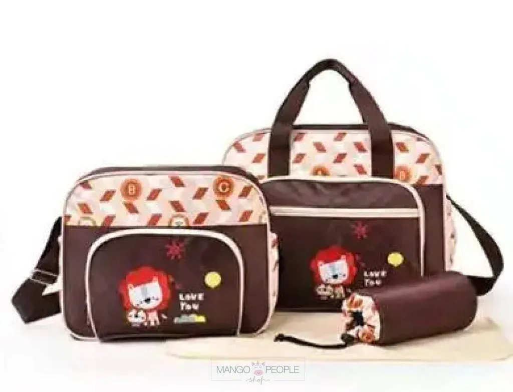 Fashion Cartoon Embroidery Four Piece Multi-functional Bag Set