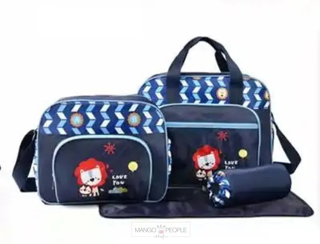 Fashion Cartoon Embroidery Four Piece Multi-functional Bag Set