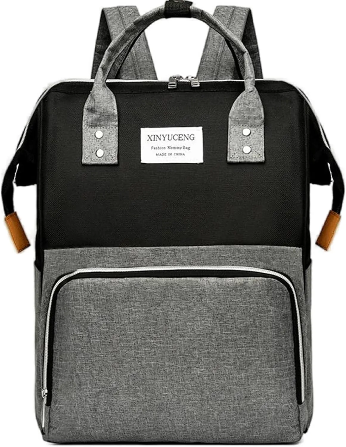 Fashion Diaper Backpack Waterproof Mommy Bag, Large Capacity Diaper Bag Travel Multi-functional Backpack Baby Boy Girl (Black 1)