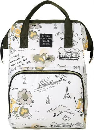 Fashion Diaper Backpack Waterproof Mommy Bag, Large Capacity Diaper Bag Travel Multi-functional Backpack Baby Boy Girl (Blue 4)