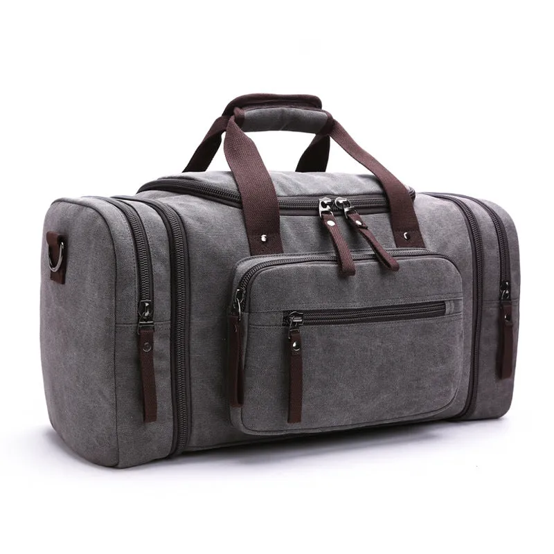 Fashion Portable Canvas Trendy Large Capacity Travel Bags
