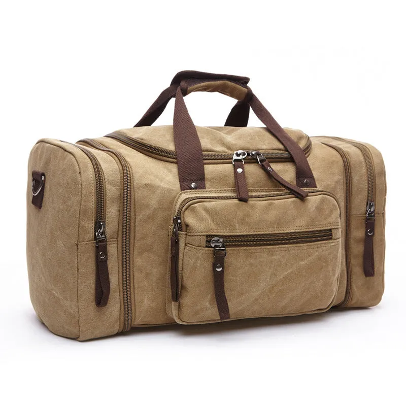 Fashion Portable Canvas Trendy Large Capacity Travel Bags