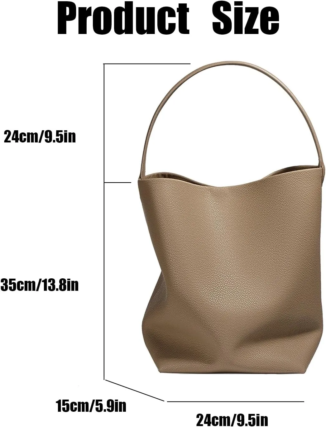 Fashion Shoulder Bag,Leather Crossbody Bucket Hobo Bags,Top Handle Handbag, with Multi functional Storage