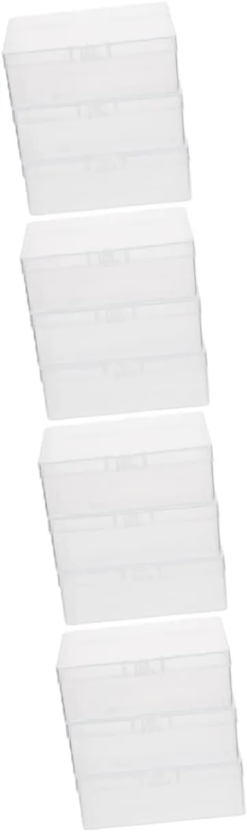 FAVOMOTO 4sets 3pcs Boxes Transparent Empty Cards Storage Case Compact Holder for Game Cards Easy to Carry Snaps Closed Design for Protection and Organization for Pocket Backpack 3pcs*4