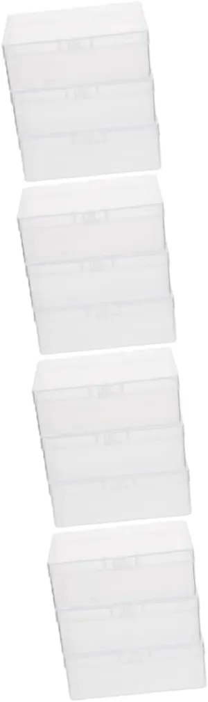 FAVOMOTO 4sets 3pcs Boxes Transparent Empty Cards Storage Case Compact Holder for Game Cards Easy to Carry Snaps Closed Design for Protection and Organization for Pocket Backpack 3pcs*4