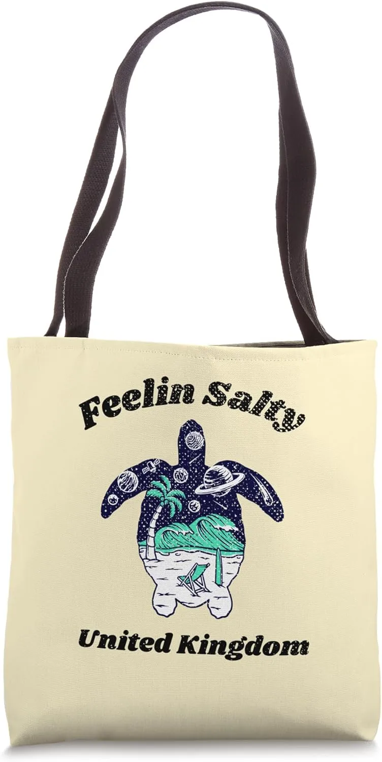Feelin Salty Vacation Travel United Kingdom Tote Bag