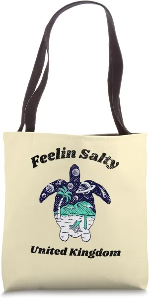 Feelin Salty Vacation Travel United Kingdom Tote Bag