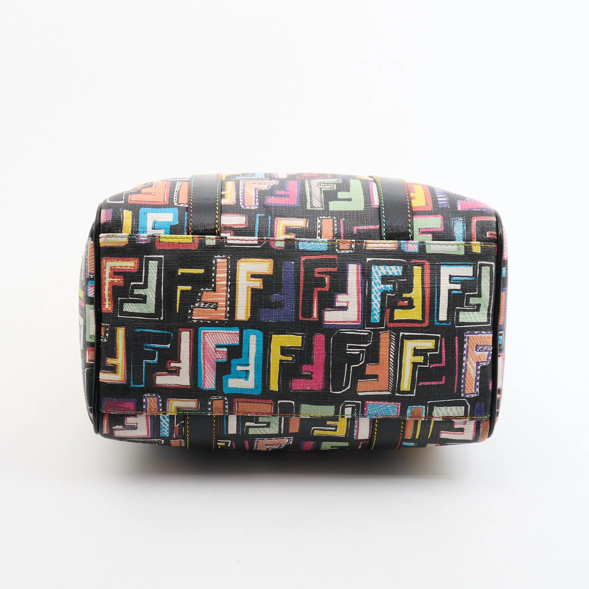 Fendi Canvas Boston Bag in Rainbow Monogram