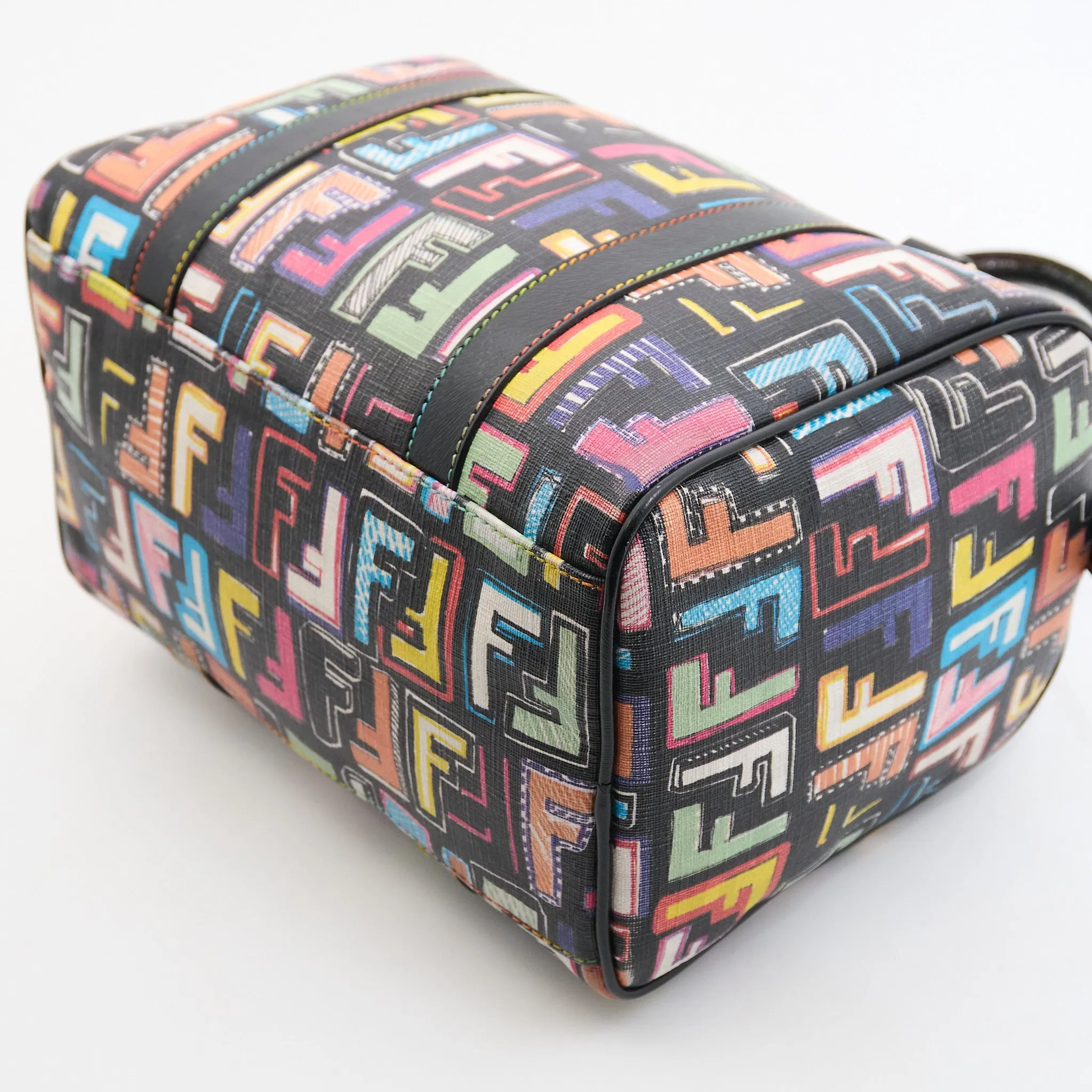 Fendi Canvas Boston Bag in Rainbow Monogram