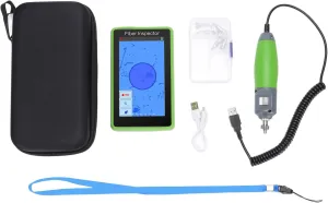 Fiber End Face Inspection Microscope 400X 5 Inch LCD Display SC FC ST LC Male SC LC Female Connectors for Field Testing