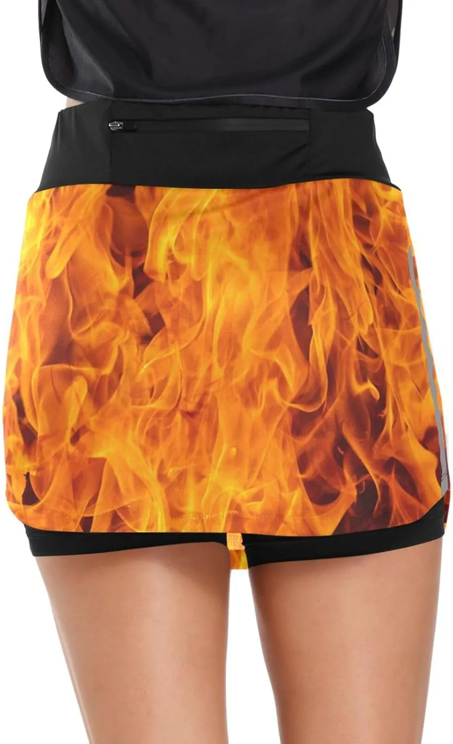 Fire Flame Women's Active Performance Skort Lightweight Skirt for Running Tennis Golf Workout Sports