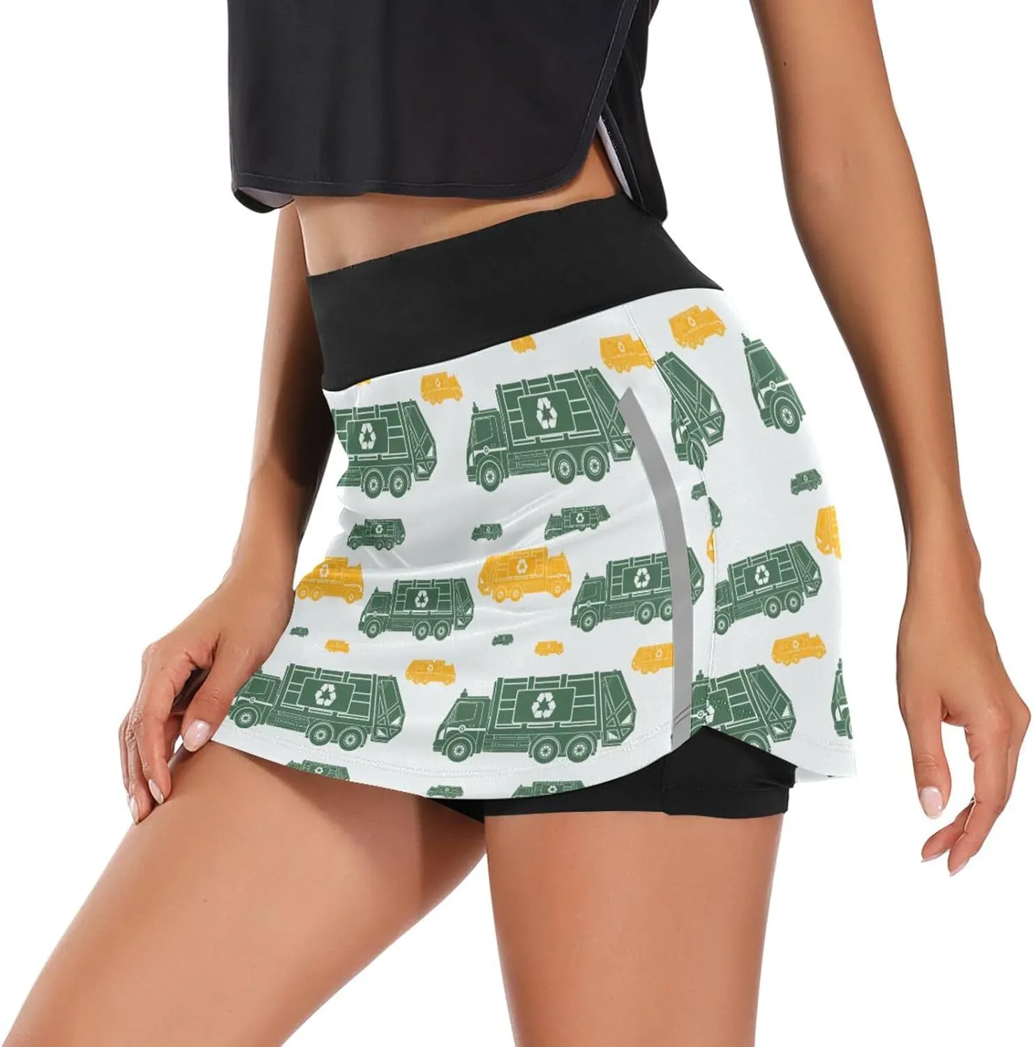 Fire Flame Women's Active Performance Skort Lightweight Skirt for Running Tennis Golf Workout Sports