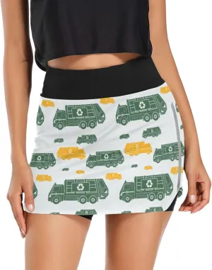 Fire Flame Women's Active Performance Skort Lightweight Skirt for Running Tennis Golf Workout Sports