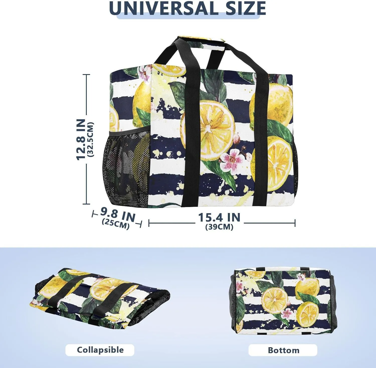 Foldable Grocery Reusable Tote Grocery Bag, Travel Canvas Shoulder Bags, Large Casual Laundry Pool Beach Bag