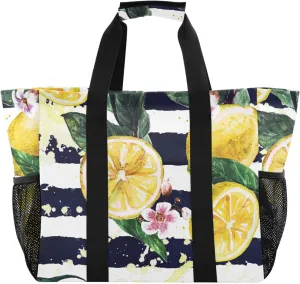 Foldable Grocery Reusable Tote Grocery Bag, Travel Canvas Shoulder Bags, Large Casual Laundry Pool Beach Bag