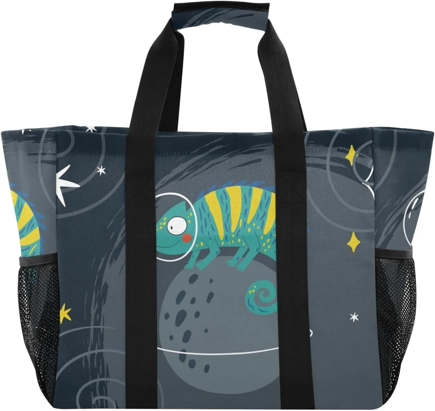 Foldable Grocery Reusable Tote Grocery Bag, Travel Canvas Shoulder Bags, Large Casual Laundry Pool Beach Bag