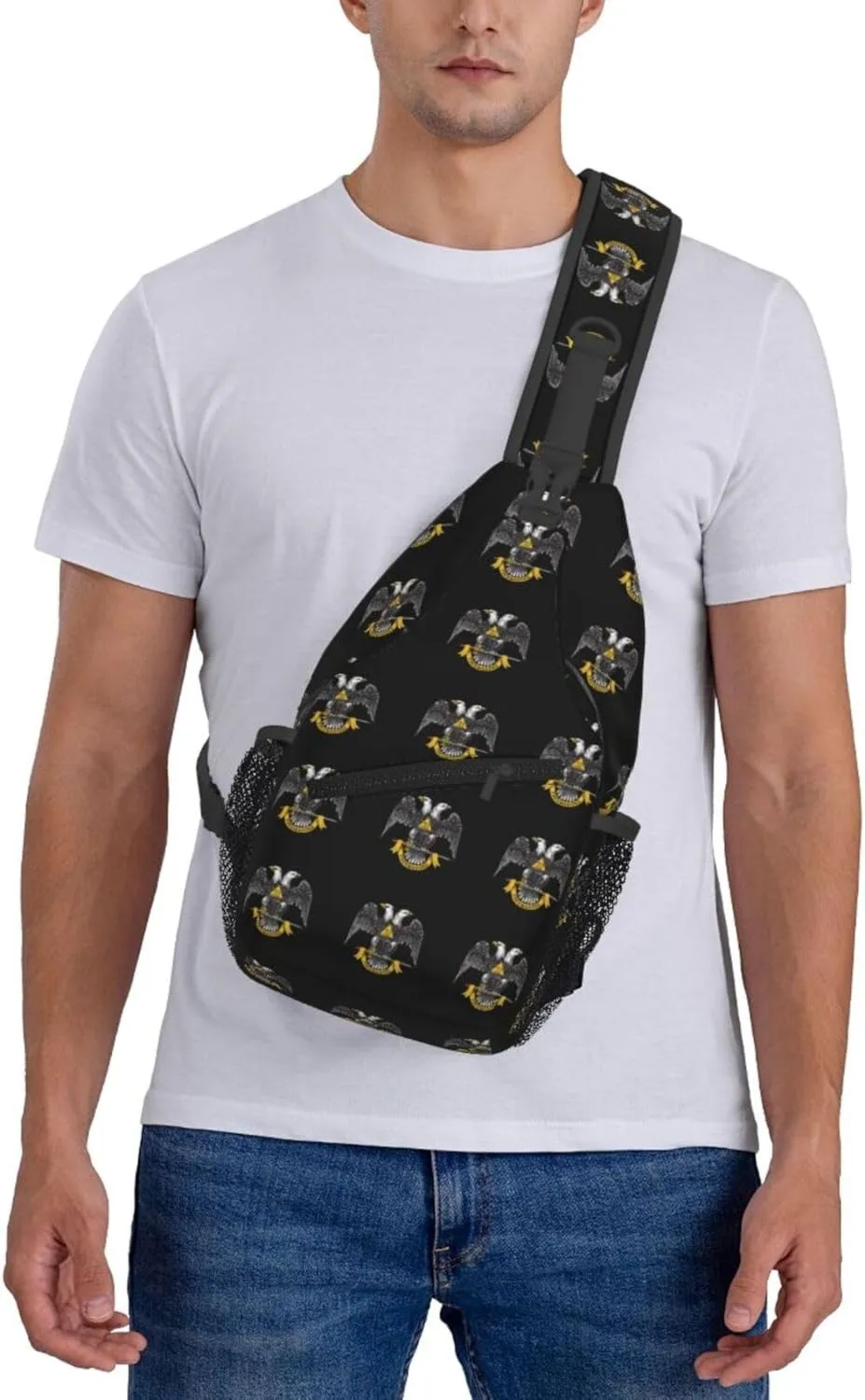 Freemasonry and Scottish Rite Sling Bag Crossbody Backpack Shoulder Casual Daypack Bag for Men Women