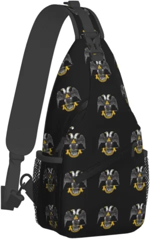 Freemasonry and Scottish Rite Sling Bag Crossbody Backpack Shoulder Casual Daypack Bag for Men Women