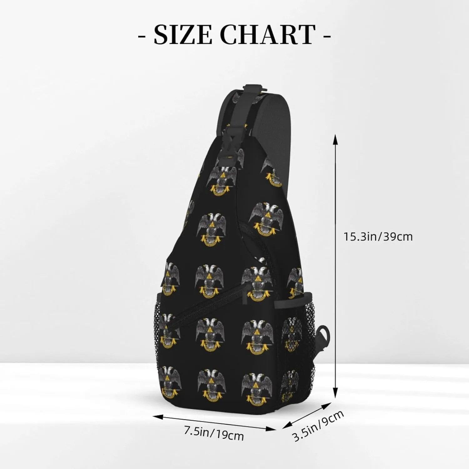 Freemasonry and Scottish Rite Sling Bag Crossbody Backpack Shoulder Casual Daypack Bag for Men Women