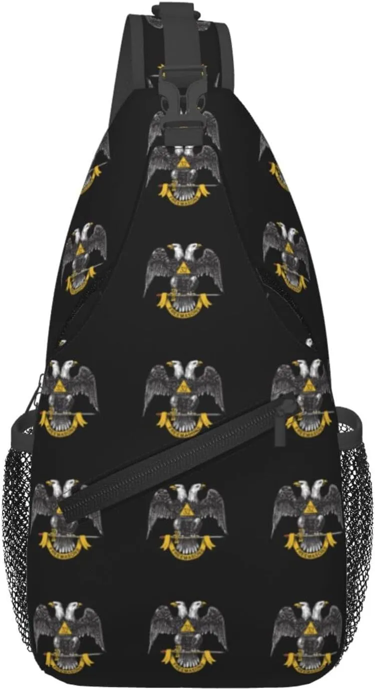 Freemasonry and Scottish Rite Sling Bag Crossbody Backpack Shoulder Casual Daypack Bag for Men Women