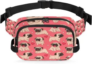 French Bulldog Puppy Durable Waterproof Fanny Pack with Double Zipper Closure - Organize Your Essentials with Ease - Lightweight and Comfortable for Men and Women