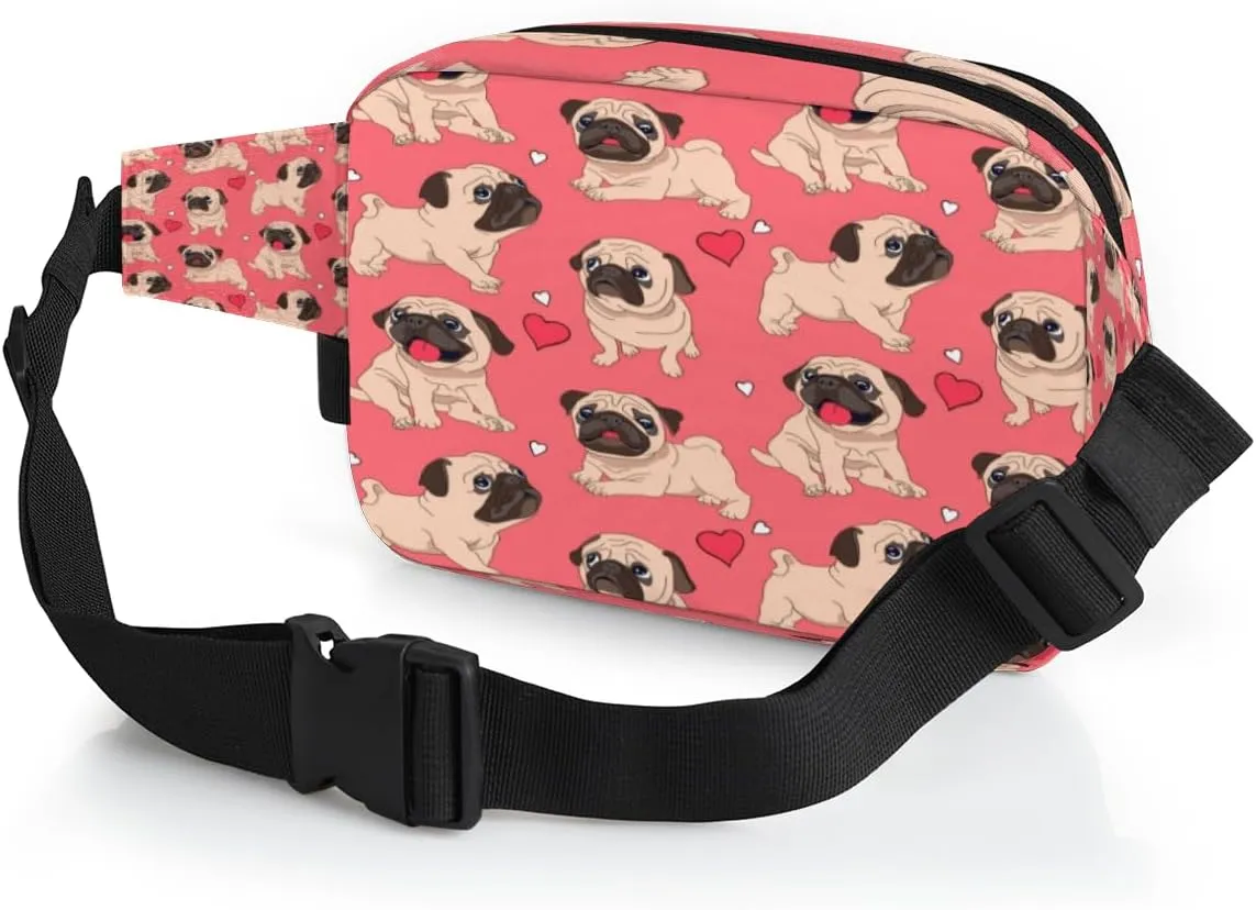 French Bulldog Puppy Durable Waterproof Fanny Pack with Double Zipper Closure - Organize Your Essentials with Ease - Lightweight and Comfortable for Men and Women