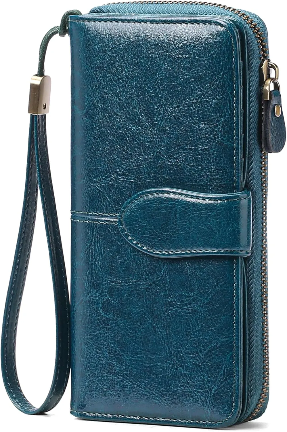 GAEKEAO Wallet for Women Clutch RFID Blocking Leather Wristlet Purse Large Capacity Credit Card Holder Zip Around Wallets