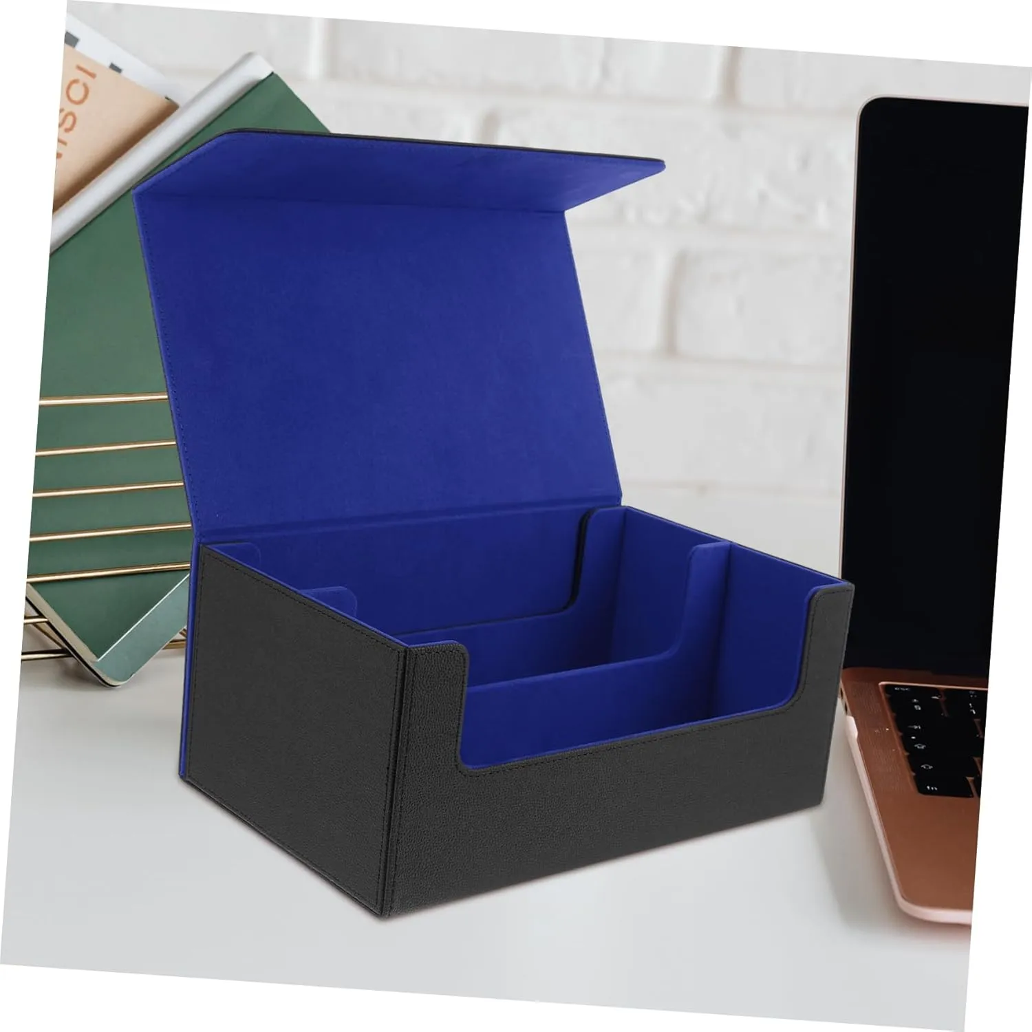 Game Card Storage Box Magnetic Closure Pu Leather Card Holder Scratch-Resistant Organizer Compact Design