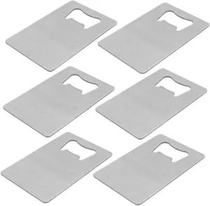 Garneck 6 Pack Credit Card Bottle Opener Wine Cork Opener Sturdy Tool for Home Restaurant Bar