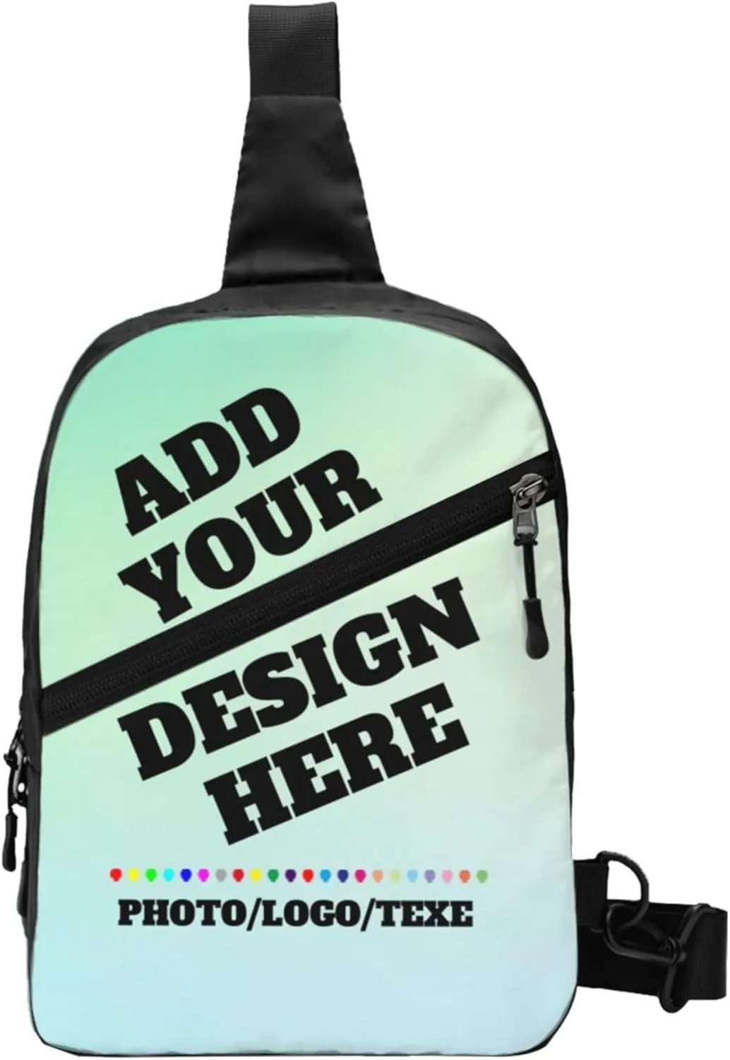 Generic Custom Sling Bag Personalized Shoulder Daypacks Crossbody Bags Customize Image Logo Text Sling Shoulder Backpack
