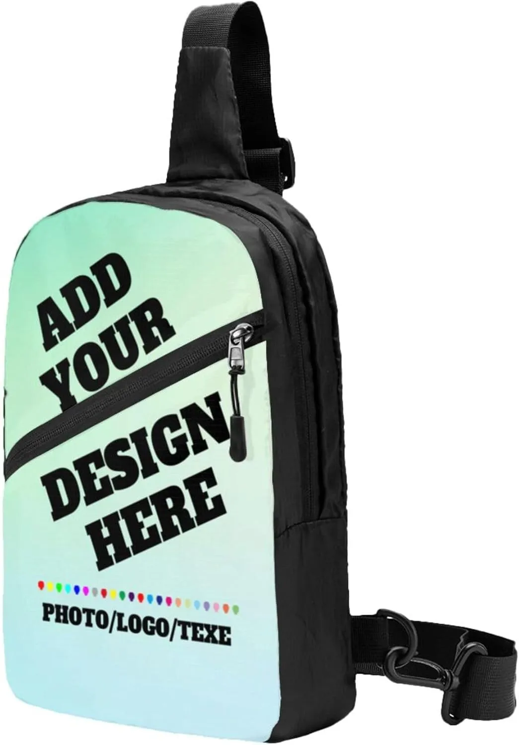 Generic Custom Sling Bag Personalized Shoulder Daypacks Crossbody Bags Customize Image Logo Text Sling Shoulder Backpack