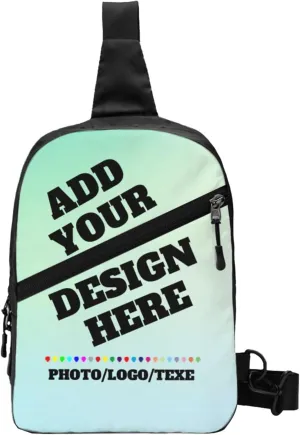 Generic Custom Sling Bag Personalized Shoulder Daypacks Crossbody Bags Customize Image Logo Text Sling Shoulder Backpack