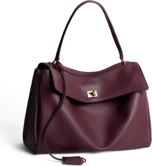 Genuine Leather Tote Bag for Women: Large Shoulder Handbag - Ladies Satchel Purse for Travel Work