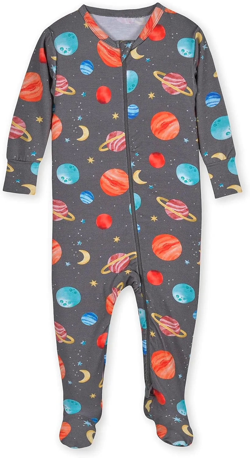 Gerber Baby Girls' Toddler Buttery-Soft Snug Fit Footed Pajamas with Viscose Made with Eucalyptus