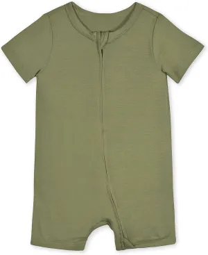 Gerber Unisex Baby Buttery Soft Short Sleeve Romper with Viscose Made from Eucalyptus