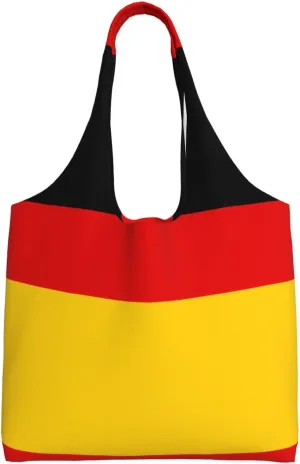 German flag Printed single-shoulder canvas bag, fashionable daily canvas bag, suitable for daily travel and shopping