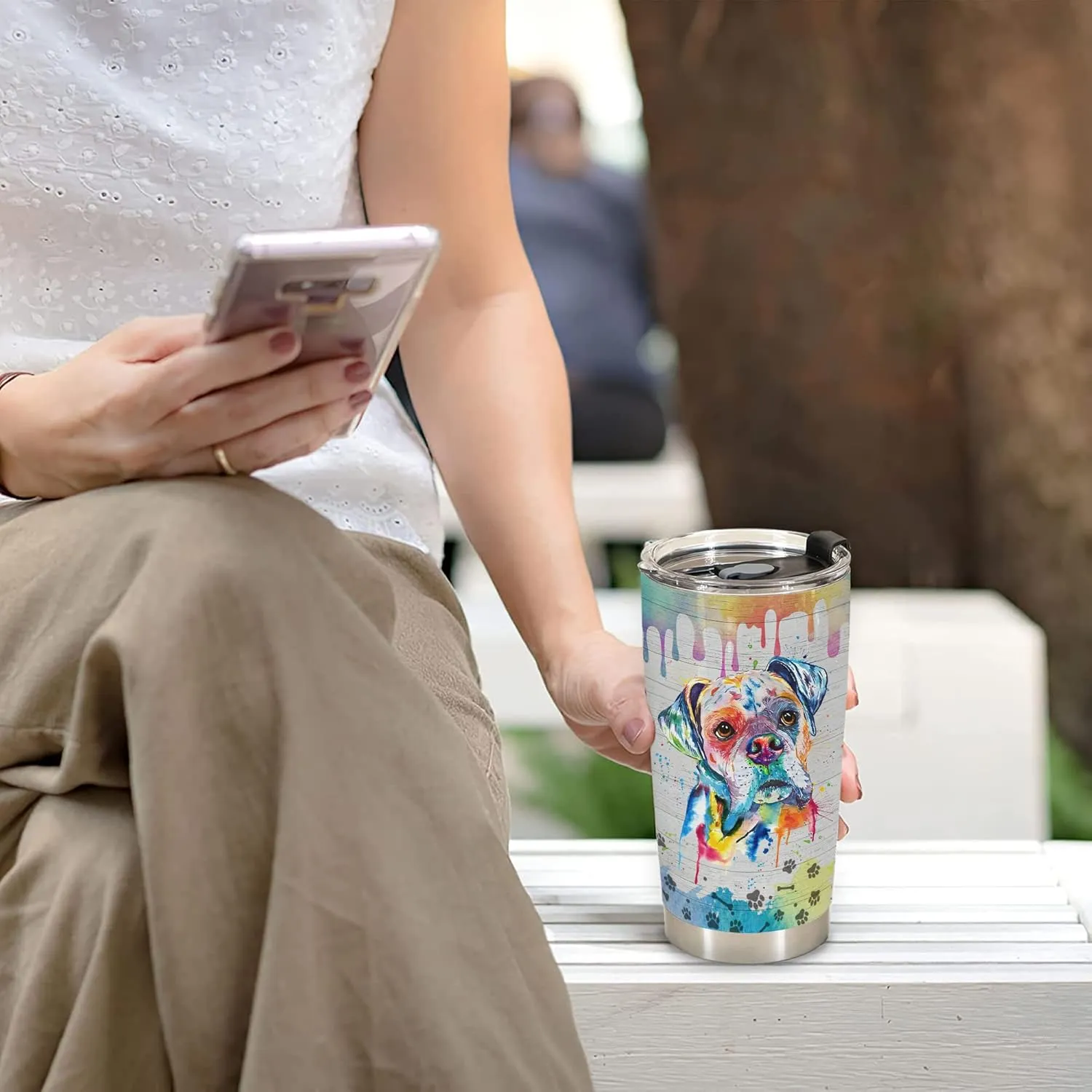 Gift for Boxer Lovers – 20oz Stainless Steel Tumbler Cup Mug, Funny and Unique Gift for Boxer Dog Owners, Perfect for Mothers Day, Fathers Day, Birthday, and Anniversary Celebrations