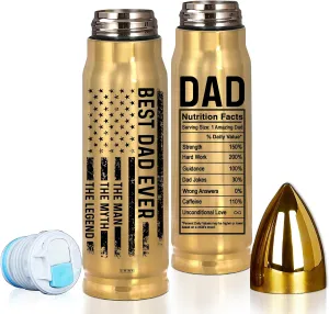 Gifts for Dad – Fathers Day, Birthday Gift, Best Dad Ever Gift for Fathers Day, 17oz American Flag Tumbler, Thoughtful Present from Daughter, Son, for Husband from Wife
