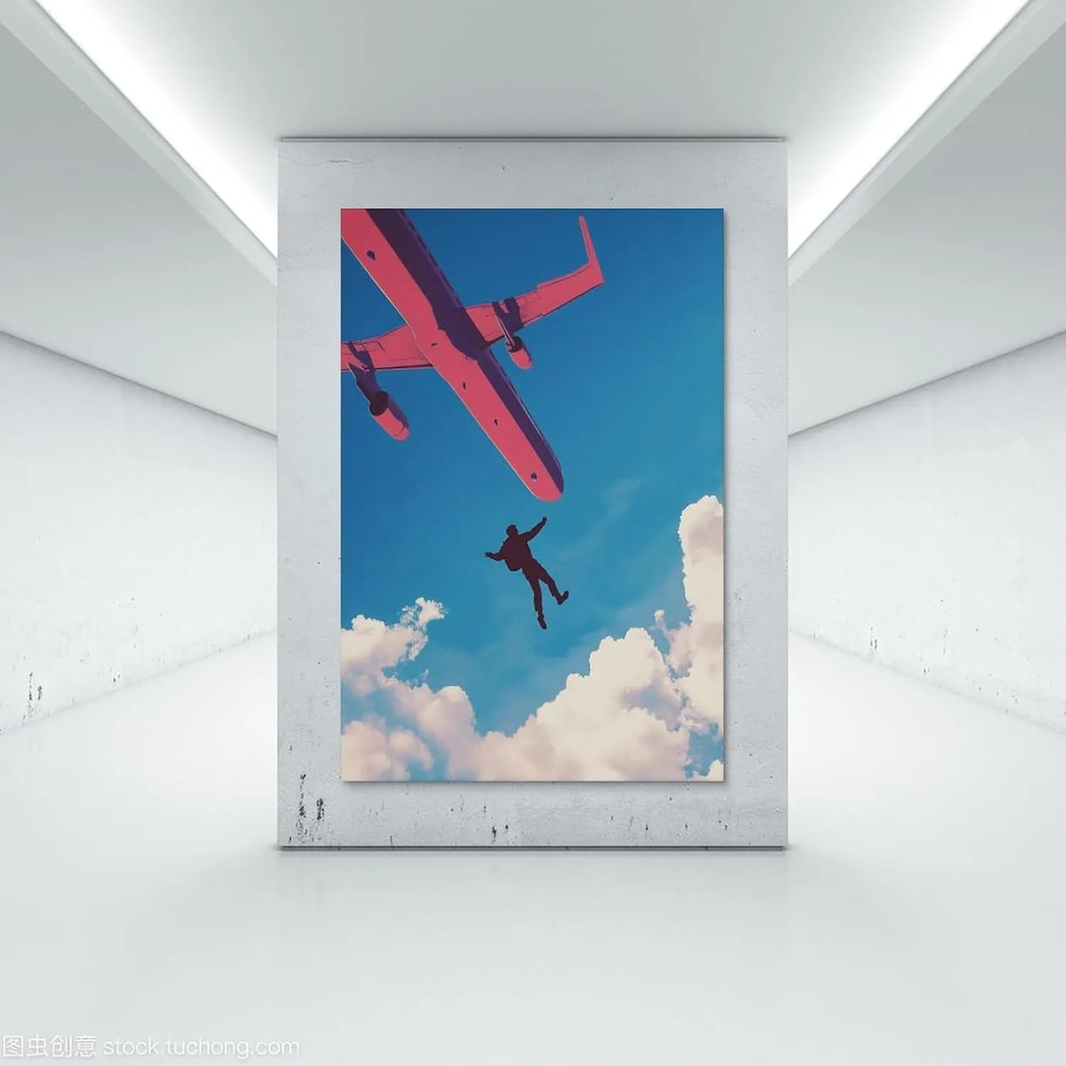 Go Skydiving Art Print Parachuting Travel Poster Outdoor Hobbies Paragliding Adventure Extreme Sports Retro Artwork Skydiver Gift Bedroom Canvas Posters 16x24inch(40x60cm) Unframe-style